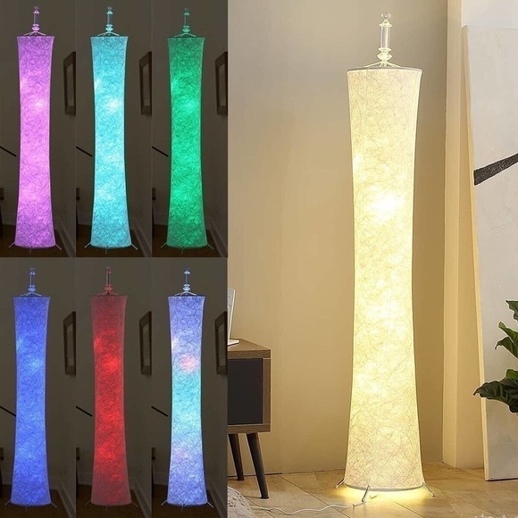 Insfashble Other - Soft Light LED Floor Lamp RGB 7 Color Changing Tyvek Fabric‎ Shade - New